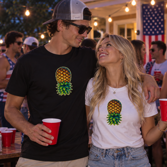 Cute Upside-Down Pineapple Unisex Graphic T-Shirt
