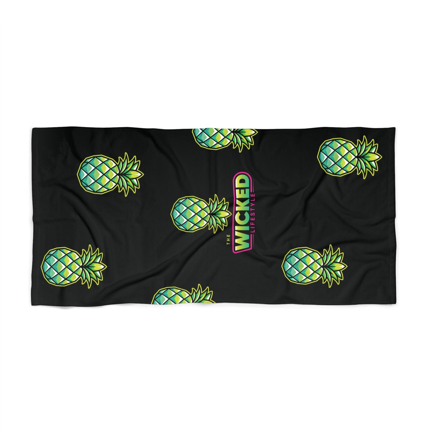 THE WICKED LIFESTYLE BLACK BEACH TOWEL