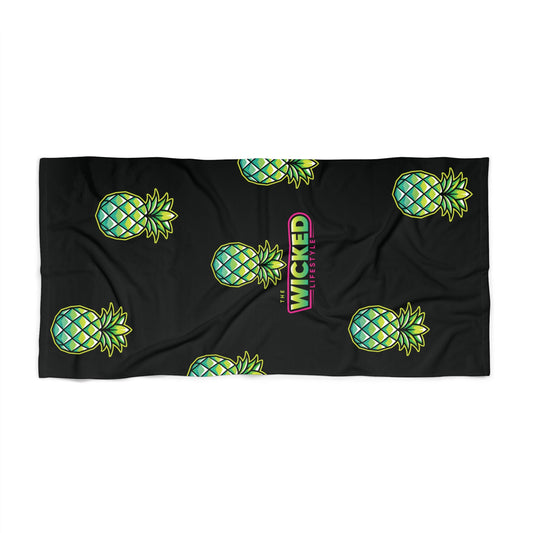 THE WICKED LIFESTYLE BLACK BEACH TOWEL