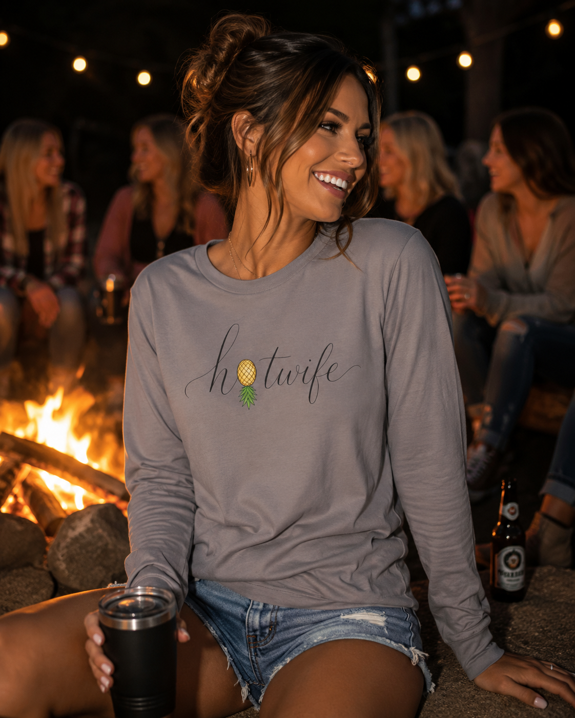 Hotwife Pineapple Women's Long Sleeve T-Shirt