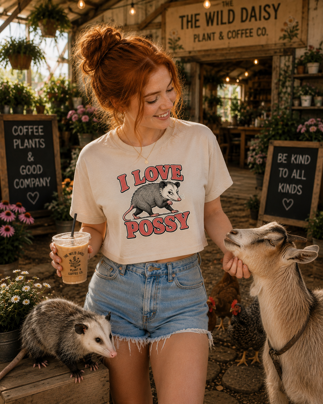 I Love Possy Women's Crop Top