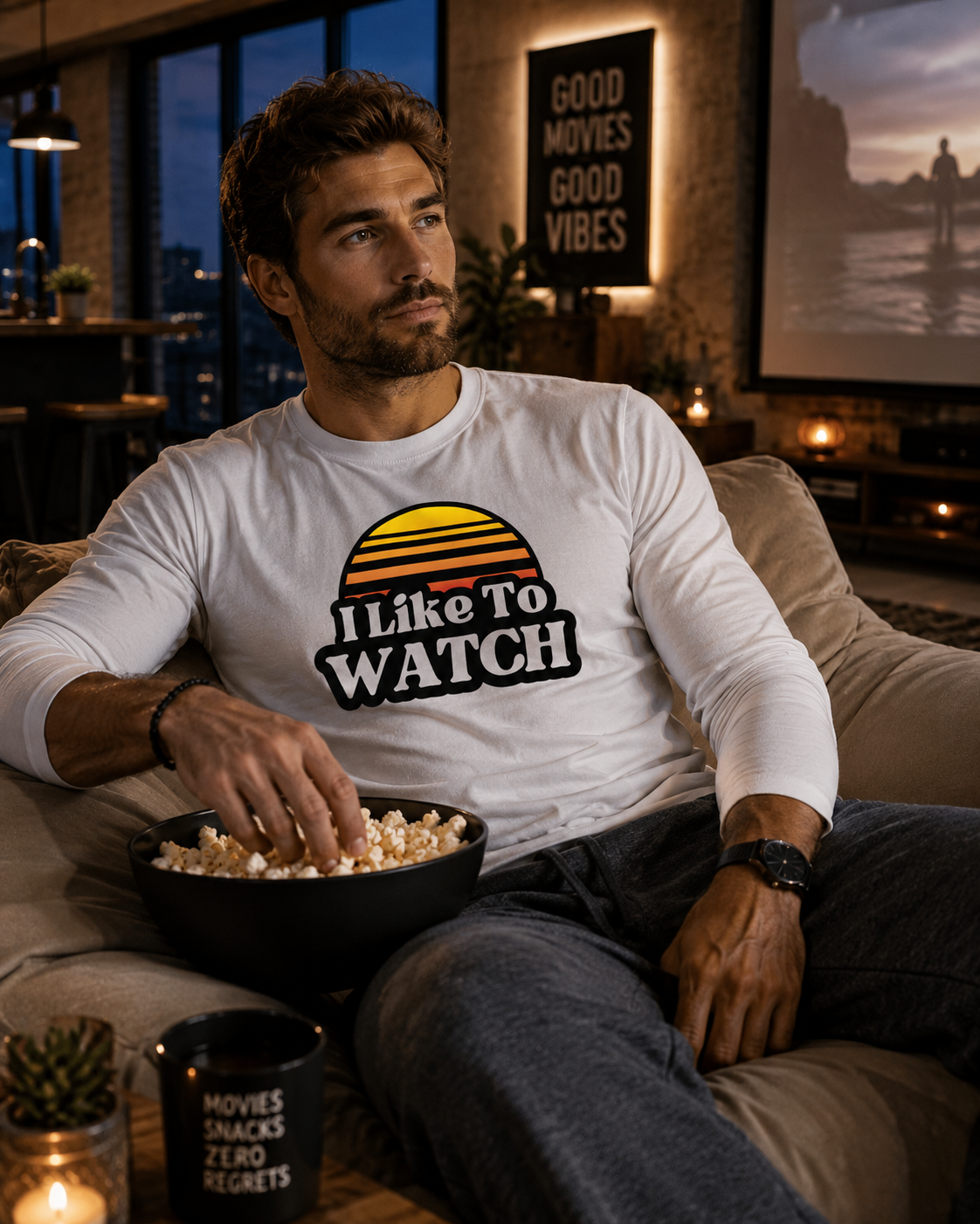 I Like to Watch Unisex Long Sleeve Graphic T-Shirt