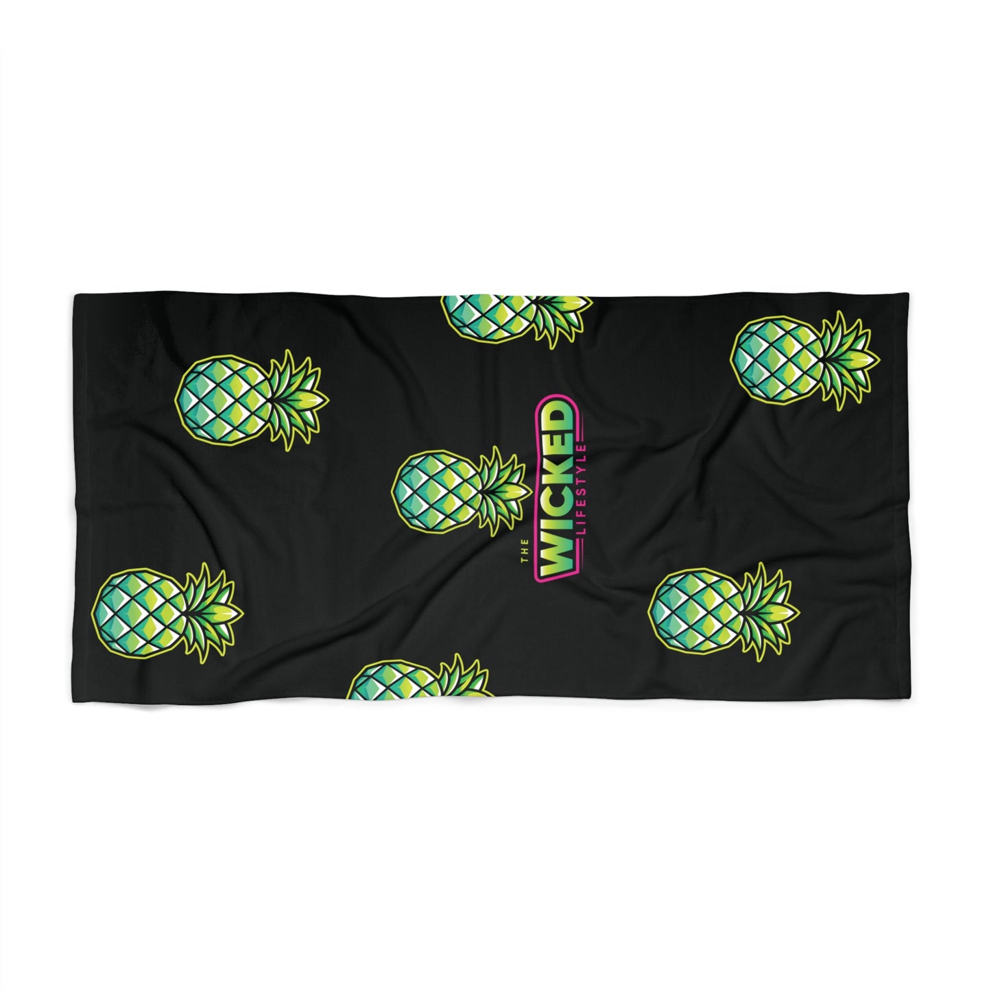 THE WICKED LIFESTYLE BLACK BEACH TOWEL