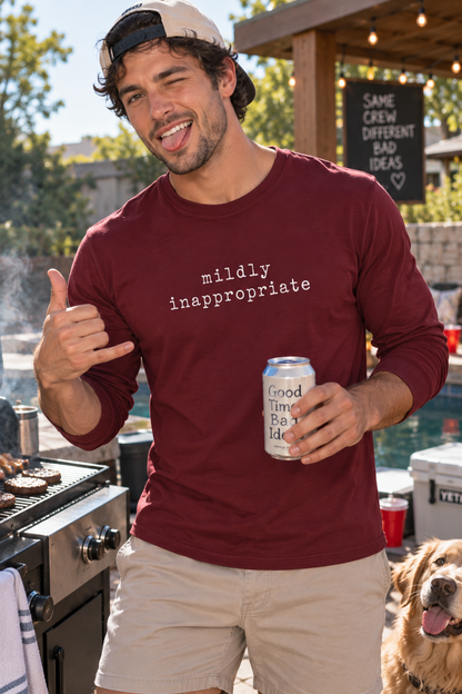 Mildly Inappropriate Unisex Long Sleeve Shirt | White Print