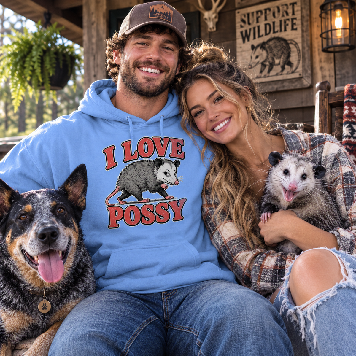 I Love Possy Unisex Heavy Blend Hoodie