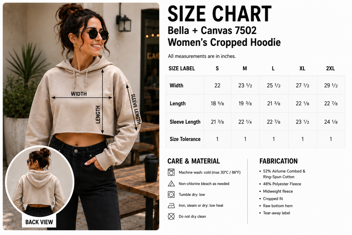 Bitch Women's Cropped Hoodie | White Print