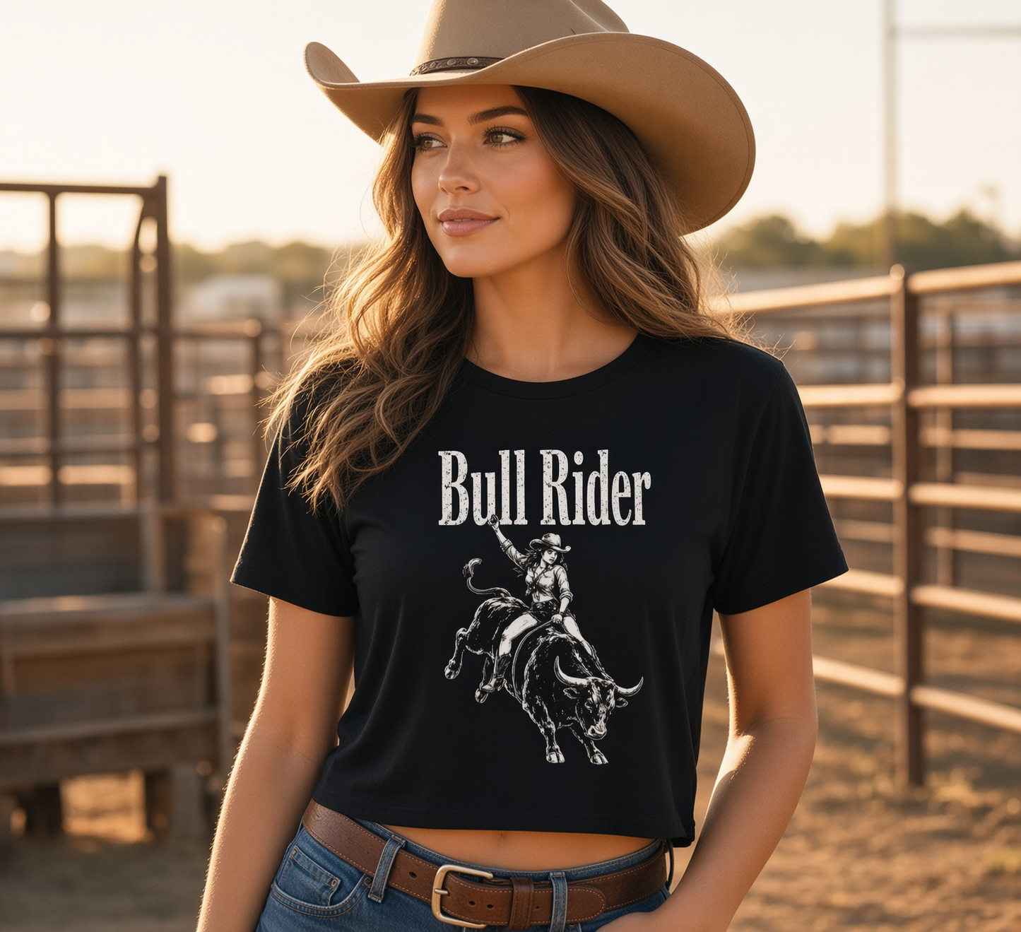 Bull Rider Women's Crop Top