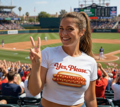 Double Dog Yes, Please Crop Top