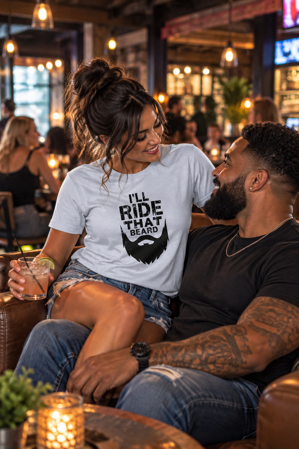 I'll Ride That Beard Women's Graphic T-Shirt | Black Print