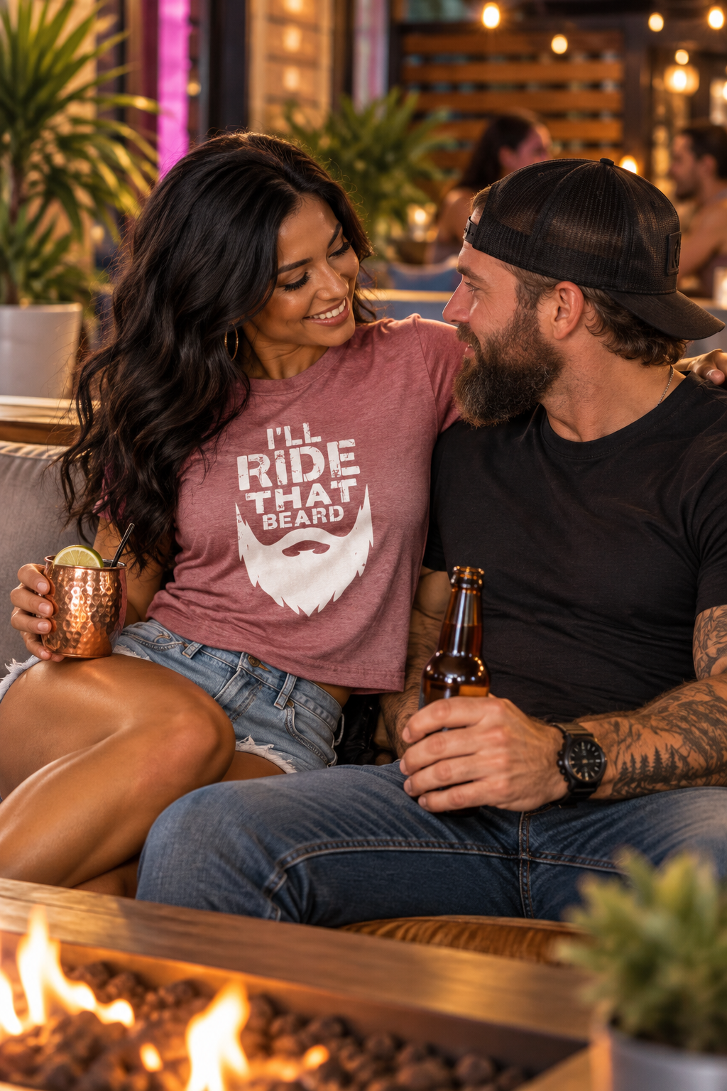 I'll Ride That Beard Women's Graphic T-Shirt | White Print