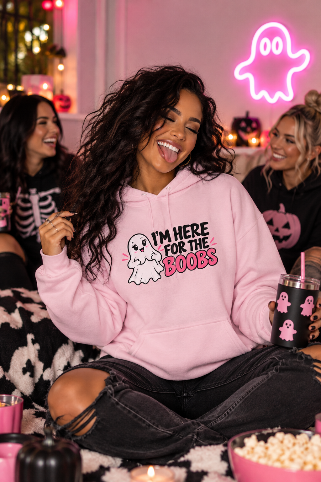 I'm Here for the Boobs Women's Heavy Blend Hoodie
