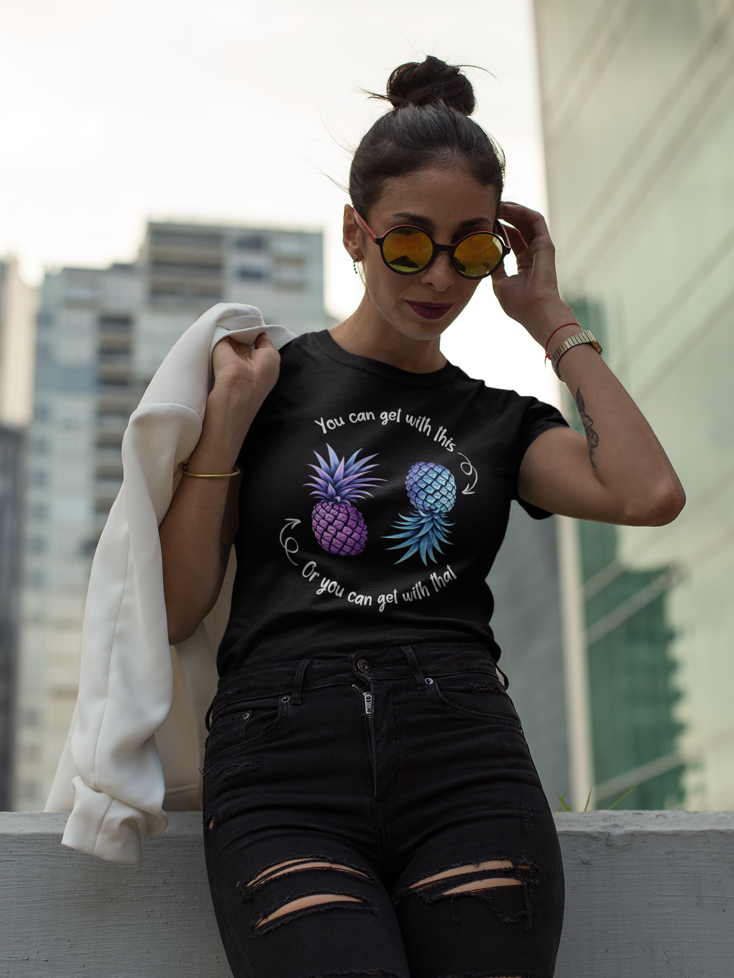 You Can Get With This, You Can Get With That Upside Down Pineapple Crop Top