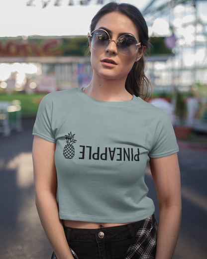 Pineapple Upside-Down Swinger Crop Top