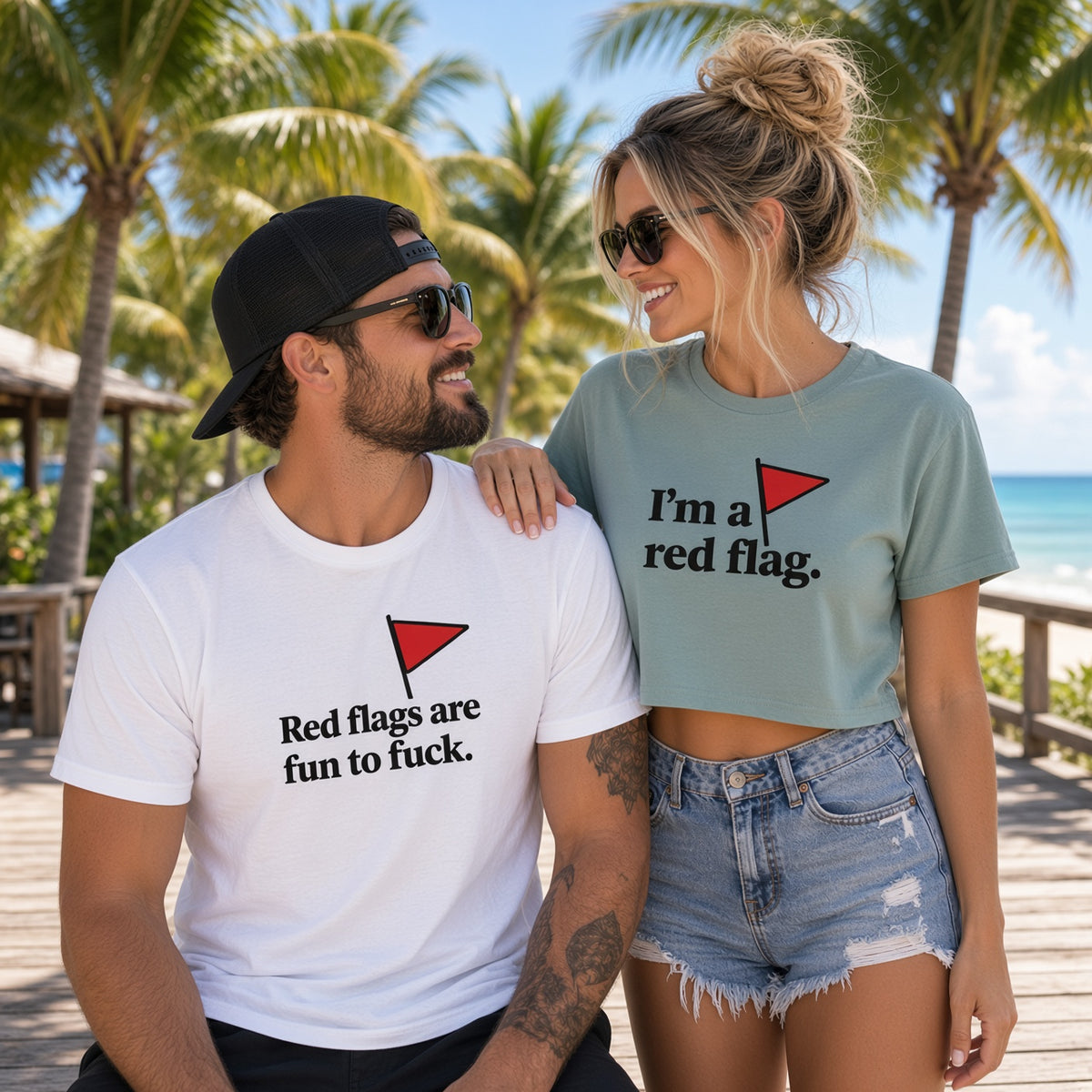 Red Flags Are Fun to Fuck Unisex Graphic T-Shirt