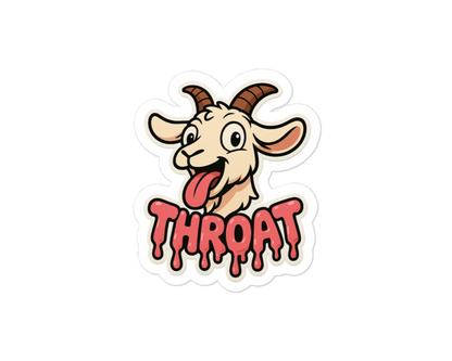 Throat Goat Vinyl Sticker - Matte Finish - 2.5" Custom Cutout