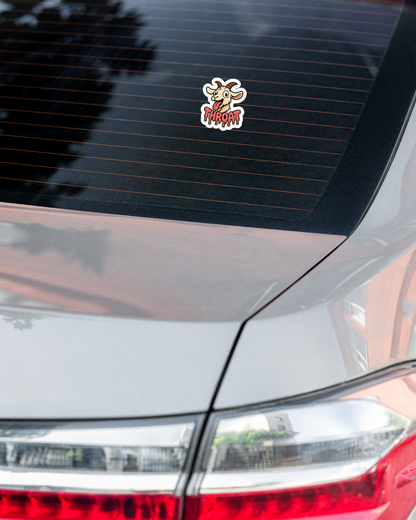 Throat Goat Vinyl Sticker - Matte Finish - 2.5" Custom Cutout