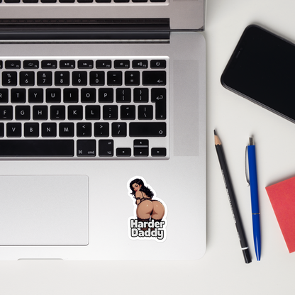 Harder Daddy Kiss-Cut Vinyl Sticker
