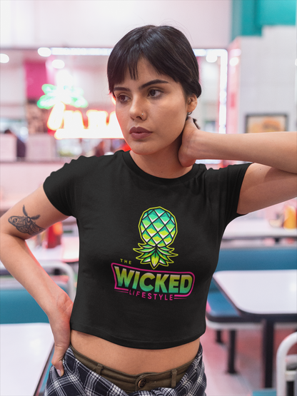 The Wicked Lifestyle Upside-Down Pineapple Crop Top