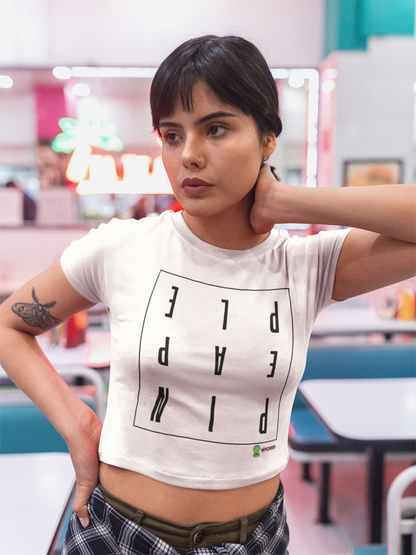 Pineapple Upside-Down Squared Party Crop Top