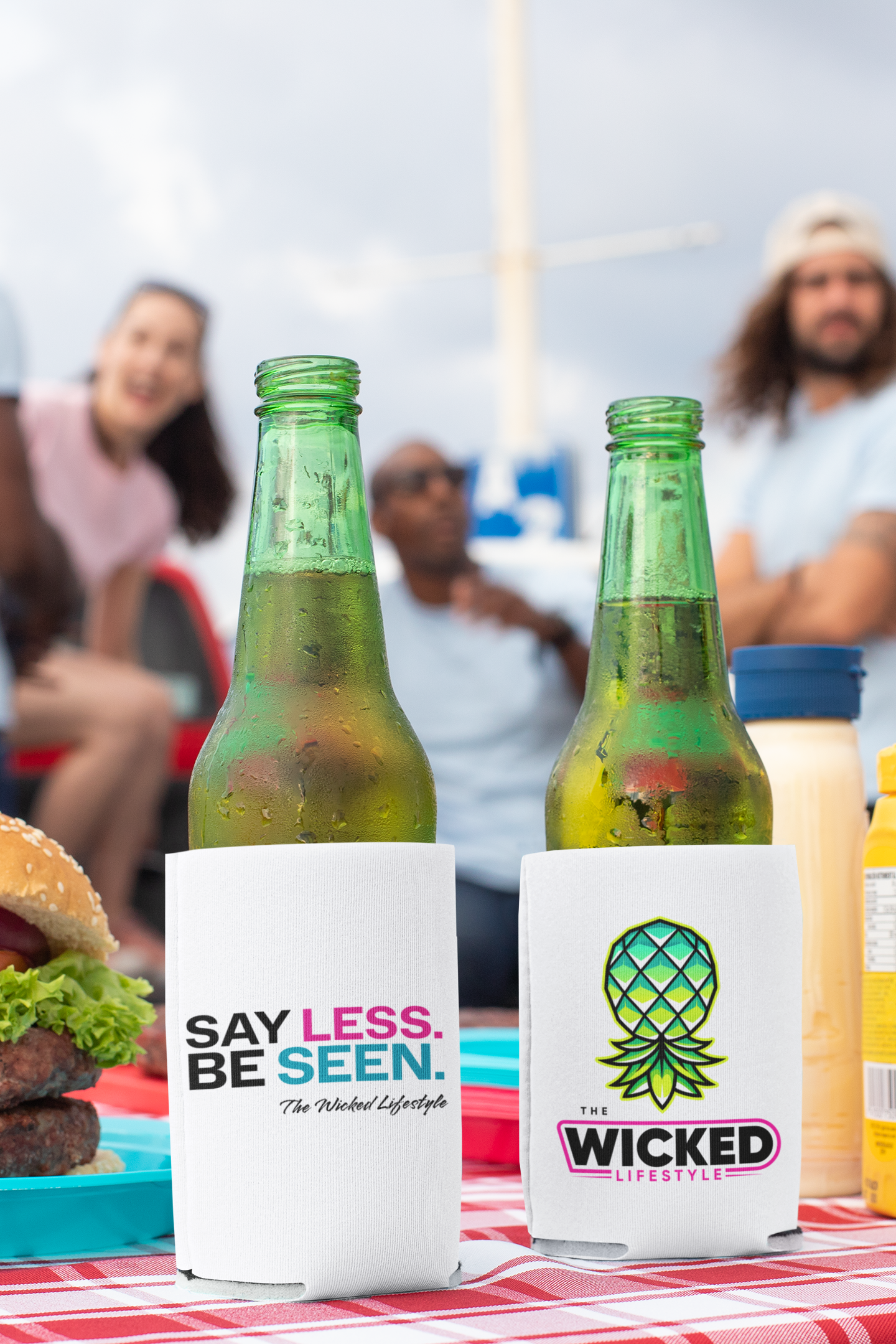 Wicked Koozie – “Say Less. Be Seen.” (Regular or Slim Can)