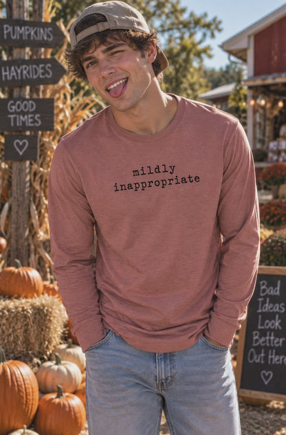 Mildly Inappropriate Unisex Long Sleeve Shirt | Black Print
