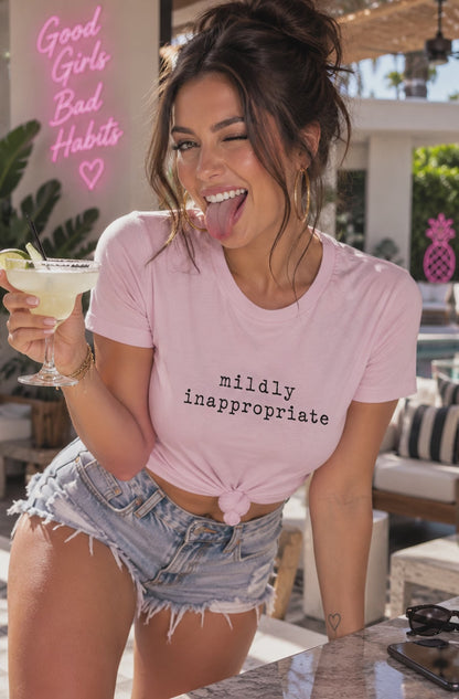 Mildly Inappropriate Women's Relaxed T-Shirt | Black Print