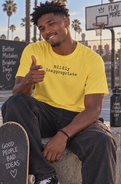 Mildly Inappropriate Unisex Graphic T-Shirt | Black Print