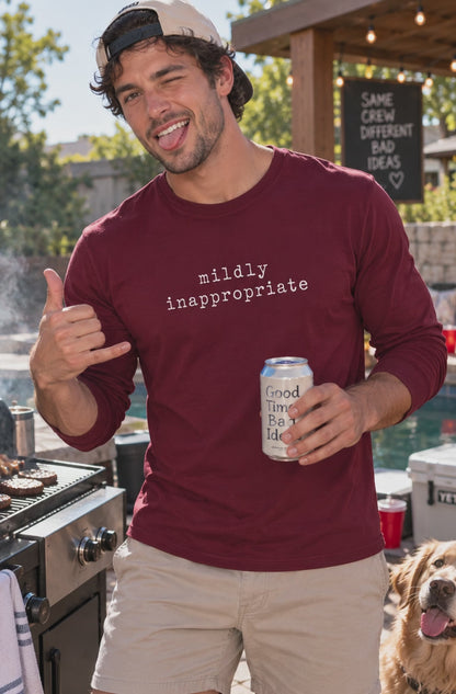 Mildly Inappropriate Unisex Long Sleeve Shirt | White Print