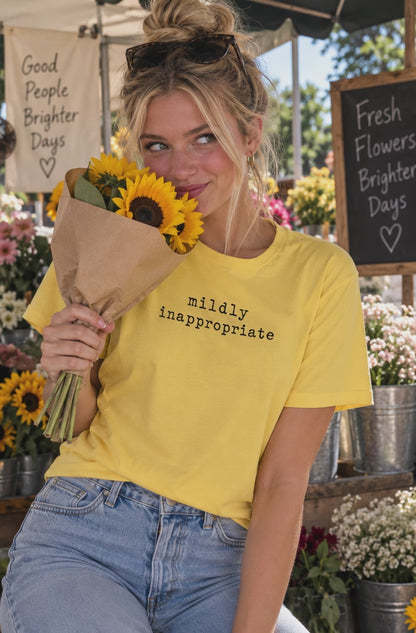Mildly Inappropriate Unisex Graphic T-Shirt | Black Print