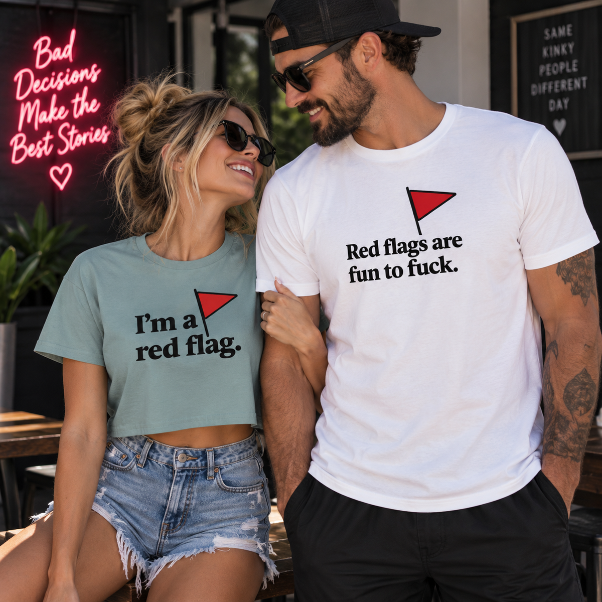 Red Flags Are Fun to Fuck Unisex Graphic T-Shirt