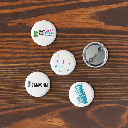 Swinger Button Pack V.2 (5-Pack) | Pineapple & Say Less. Be Seen. Pins