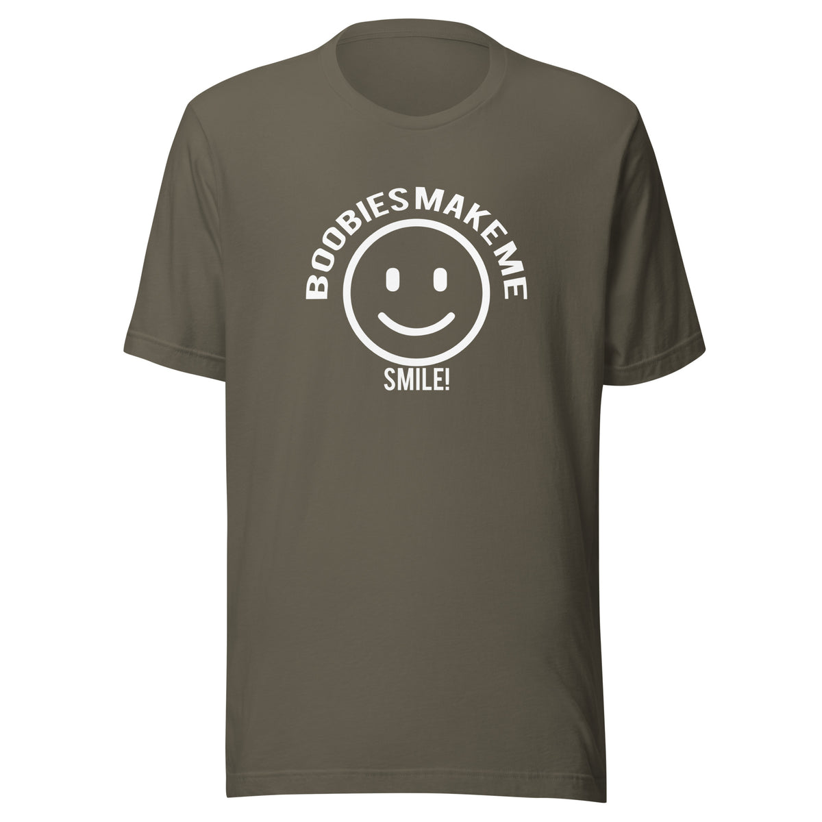 Boobies Make Me Smile Unisex Graphic T-Shirt | White Print