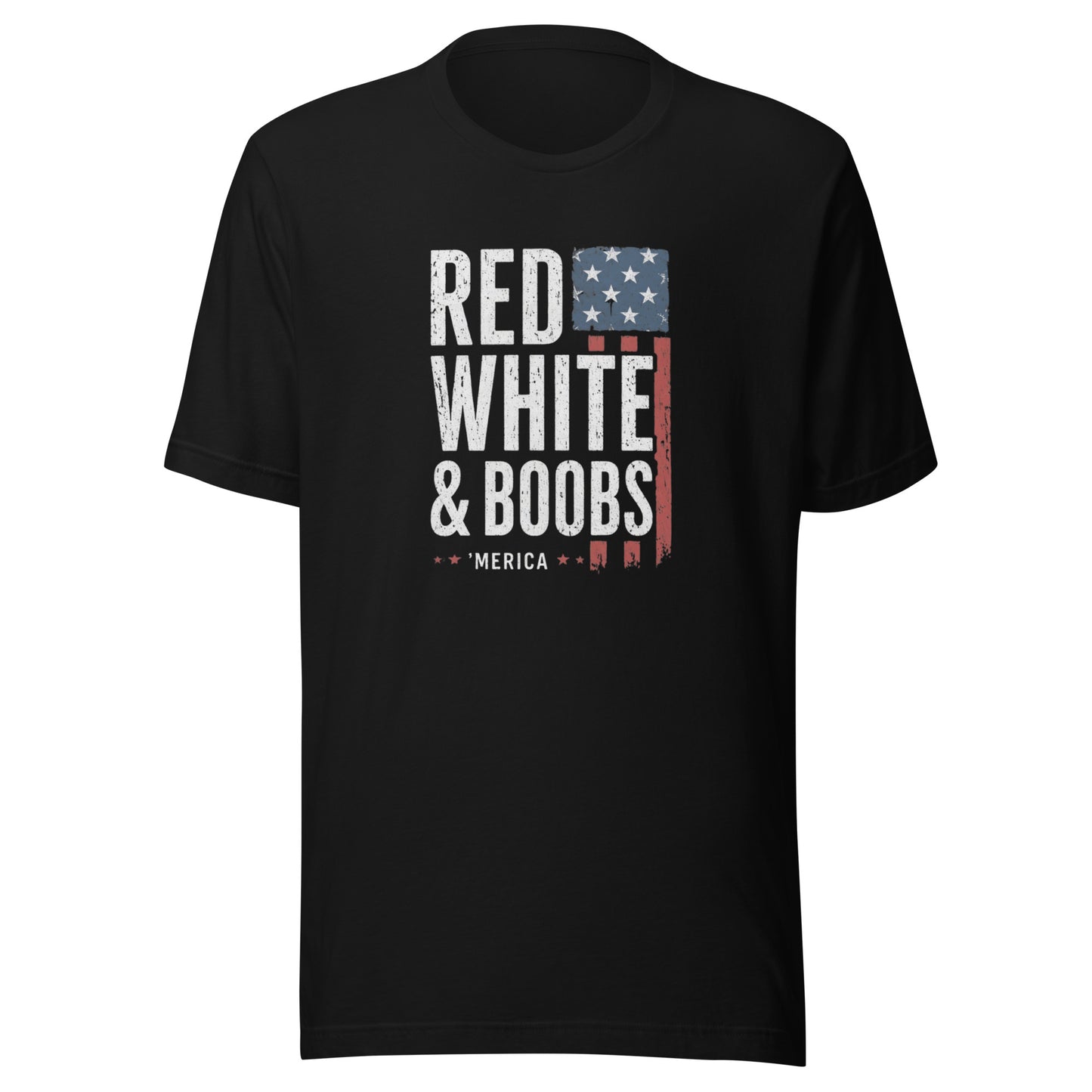 Red, White & Boobs Patriotic Graphic T-Shirt