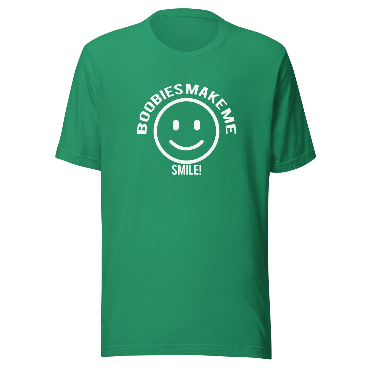 Boobies Make Me Smile Unisex Graphic T-Shirt | White Print