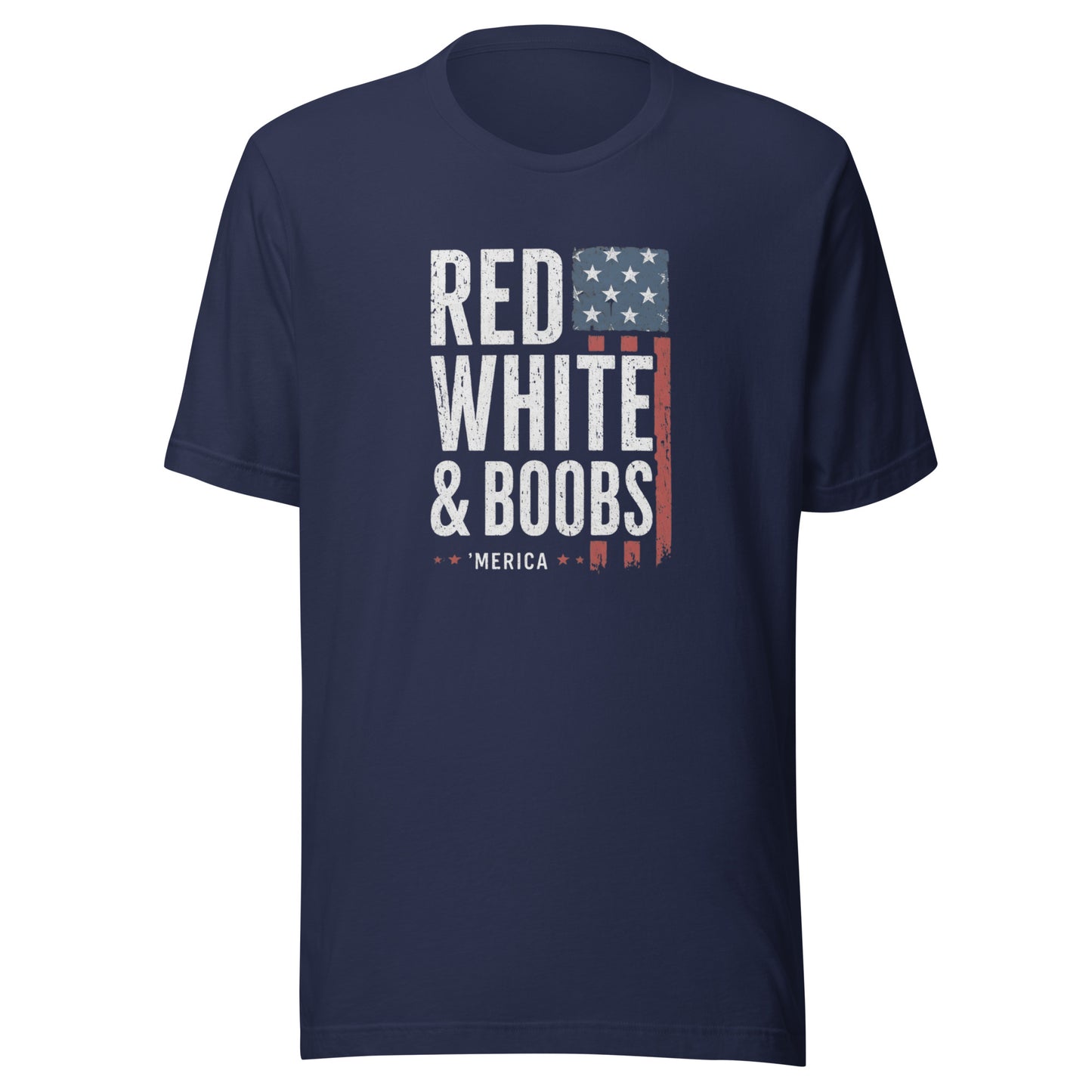 Red, White & Boobs Patriotic Graphic T-Shirt