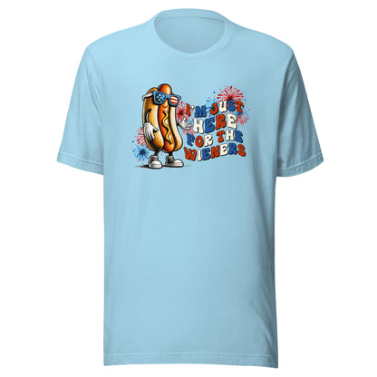 I'M JUST HERE FOR THE WIENERS GRAPHIC T-SHIRT