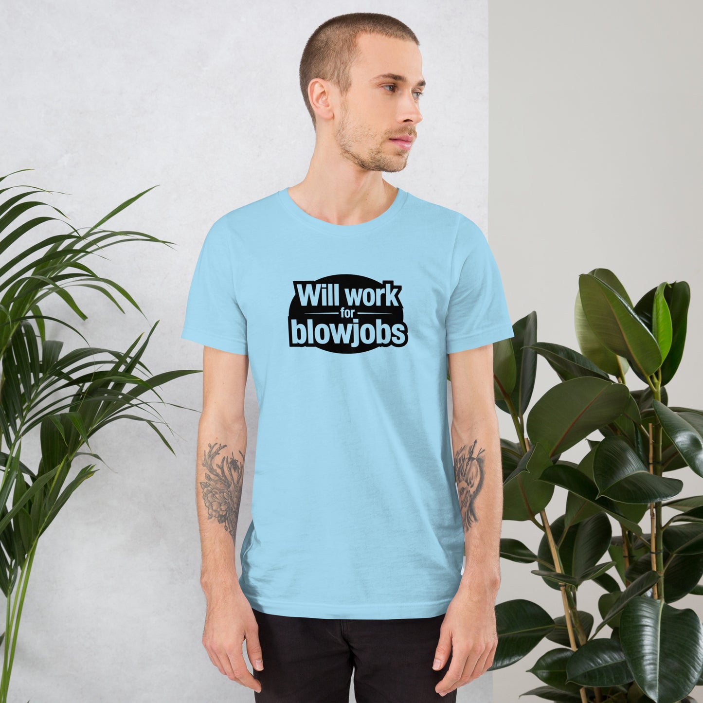 Will Work for Blowjobs Graphic T-Shirt