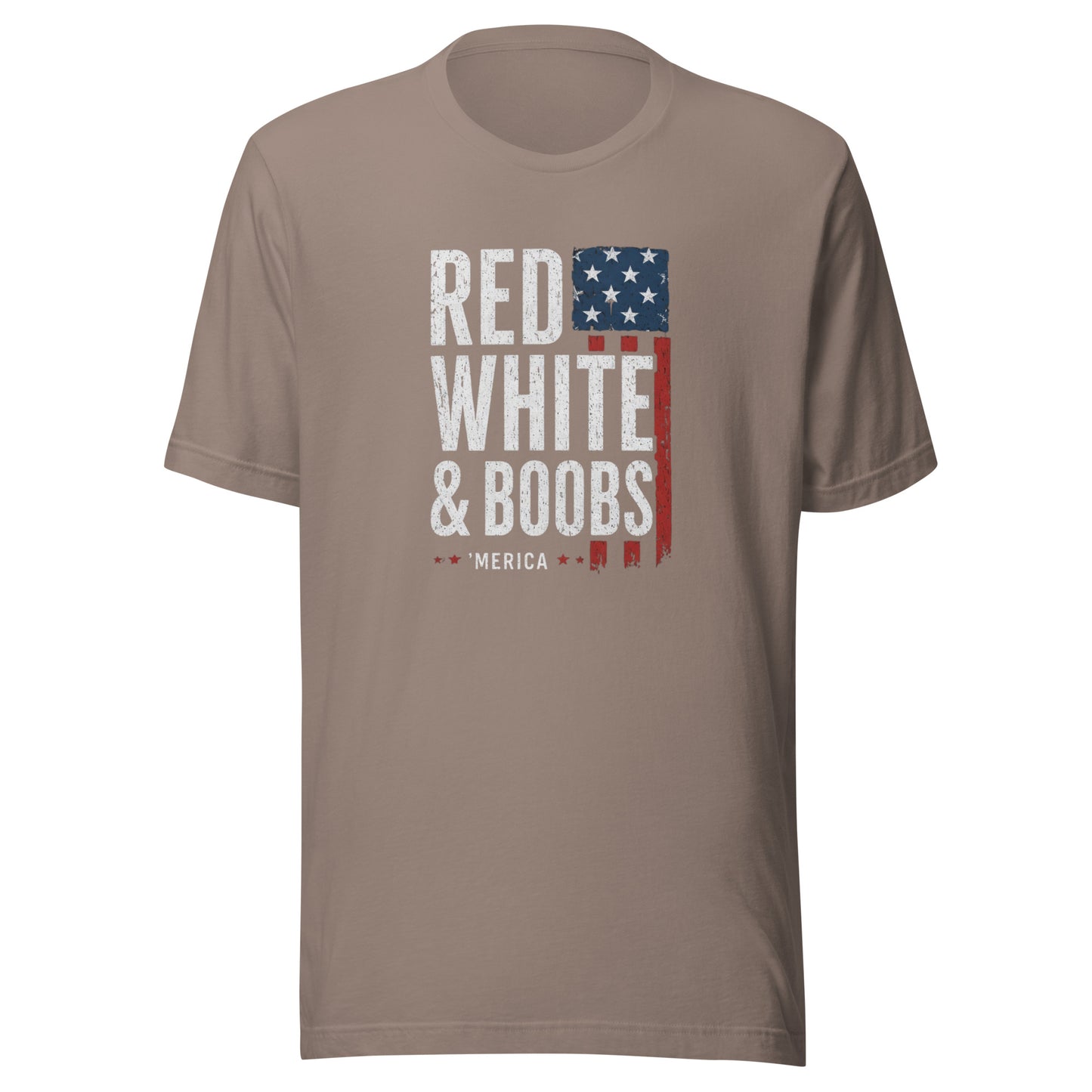 Red, White & Boobs Patriotic Graphic T-Shirt