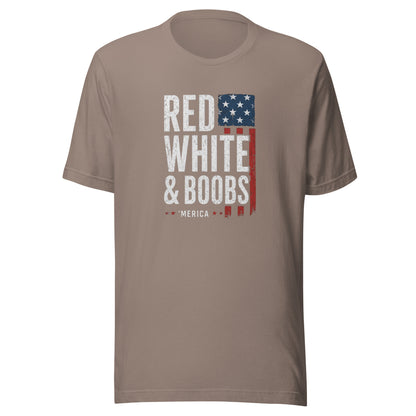 Red, White & Boobs Patriotic Graphic T-Shirt