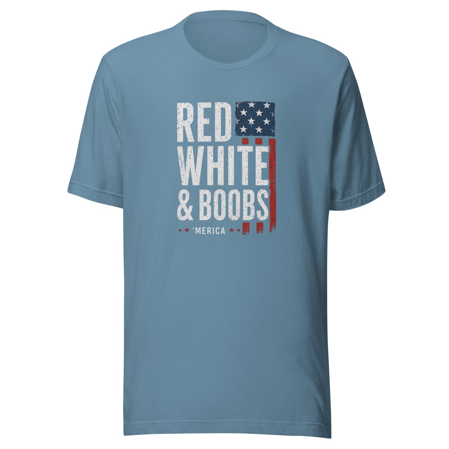 Red, White & Boobs Patriotic Graphic T-Shirt