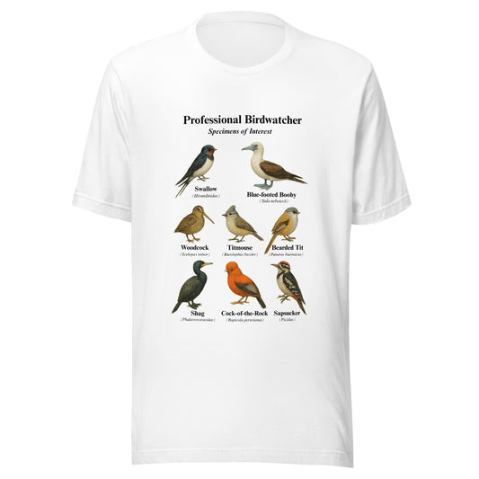 Dirty Bird Species Chart Unisex Graphic T-Shirt