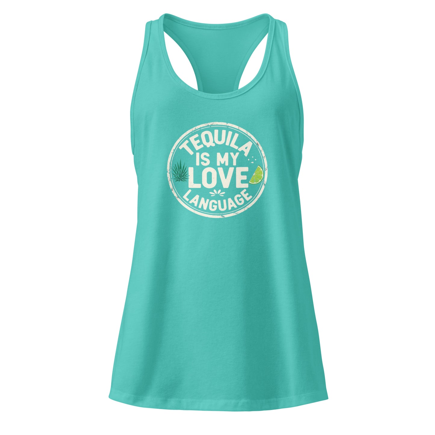 Tequila is My Love Language Women's Drinking Racerback Tank Top