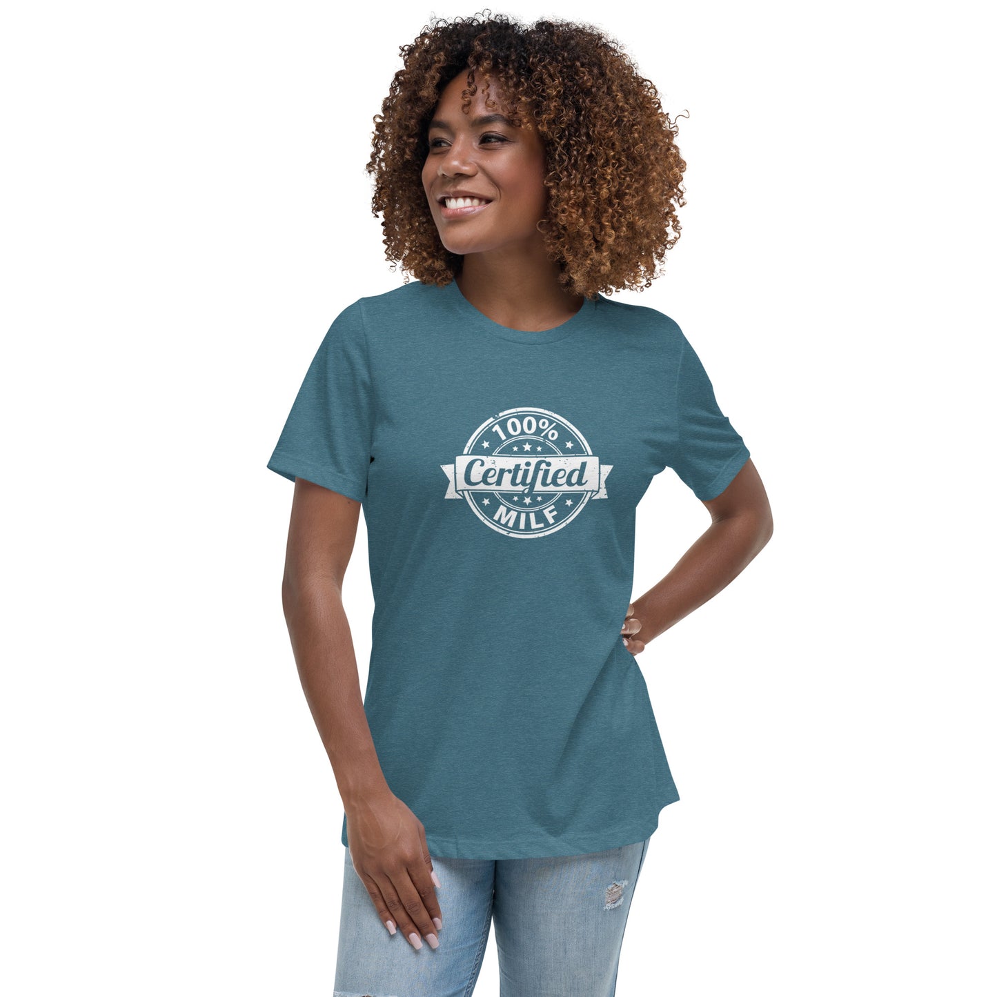 100% Certified MILF Women's Graphic T-Shirt | White Print