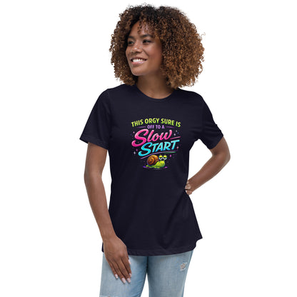 This Orgy Sure Is Off to a Slow Start Women's Graphic T-Shirt